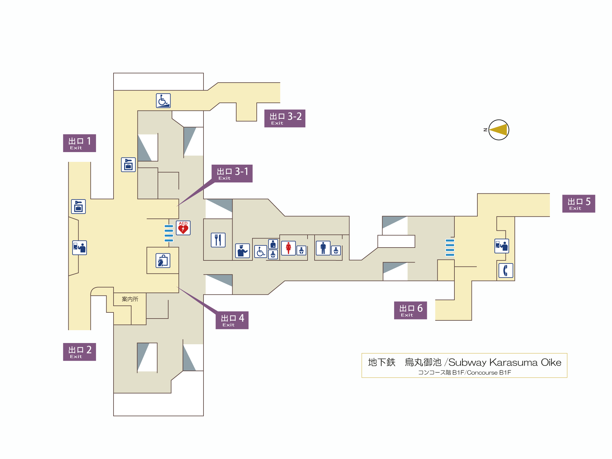 構内図表示 歩くまち京都 バス 鉄道の達人